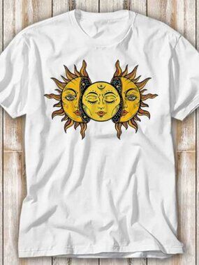 Moon Inside of The Sun Tarot Psychedelic T-Shirt